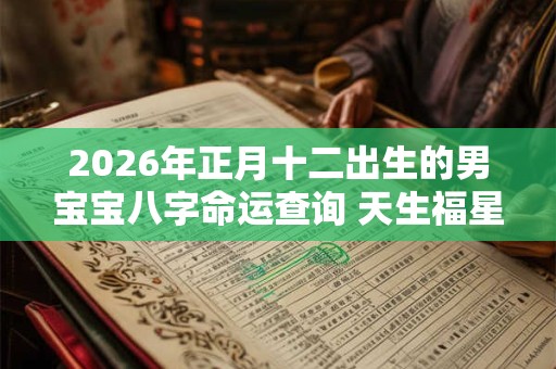 2026年正月十二出生的男宝宝八字命运查询 天生福星运势旺盛