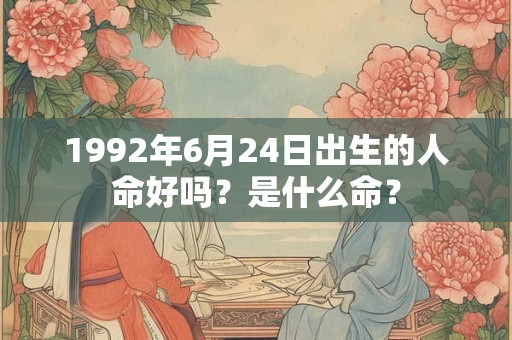 1992年6月24日出生的人命好吗？是什么命？