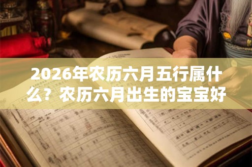2026年农历六月五行属什么？农历六月出生的宝宝好不好