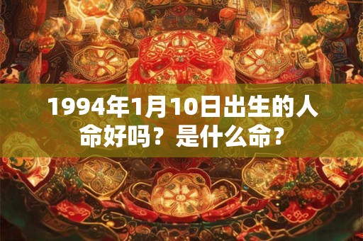 1994年1月10日出生的人命好吗？是什么命？