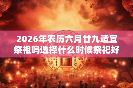 2026年农历六月廿九适宜祭祖吗选择什么时候祭祀好？