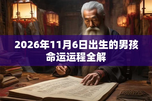 2026年11月6日出生的男孩命运运程全解