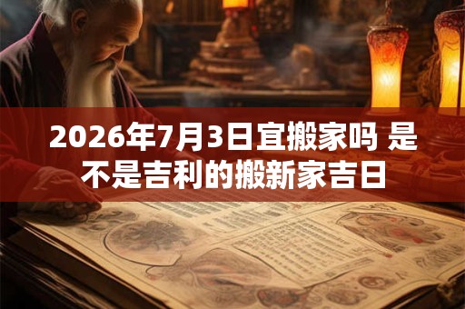2026年7月3日宜搬家吗 是不是吉利的搬新家吉日
