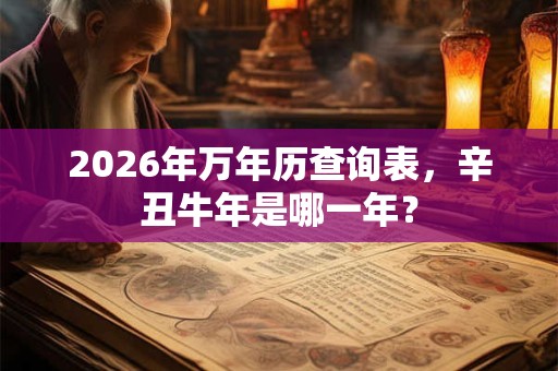2026年万年历查询表，辛丑牛年是哪一年？