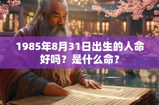 1985年8月31日出生的人命好吗？是什么命？