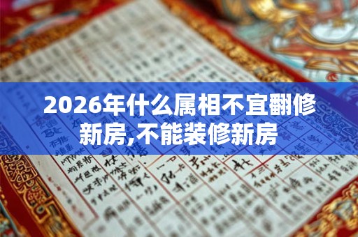 2026年什么属相不宜翻修新房,不能装修新房 2026年什么属相不宜翻修新房,不能装修新房