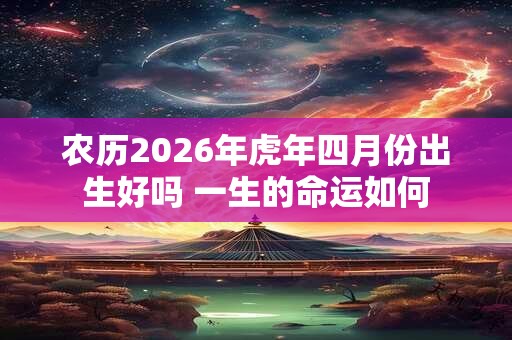 农历2026年虎年四月份出生好吗 一生的命运如何