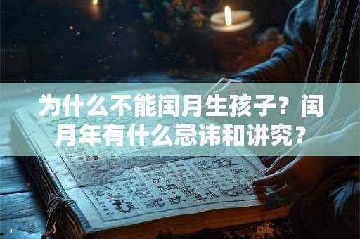 为什么不能闰月生孩子？闰月年有什么忌讳和讲究？