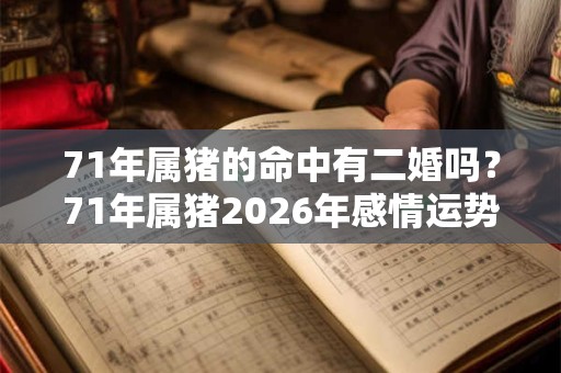 71年属猪的命中有二婚吗？71年属猪2026年感情运势如何？