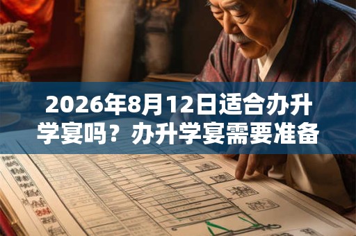 2026年8月12日适合办升学宴吗？办升学宴需要准备什么？