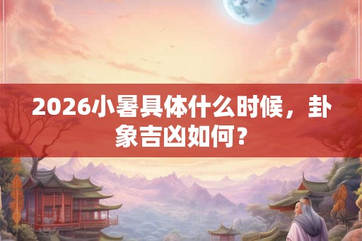 2026小暑具体什么时候，卦象吉凶如何？
