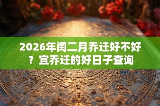 2026年闰二月乔迁好不好?宜乔迁的好日子查询 2026年闰二月乔迁好不好?宜乔迁的好日子查询
