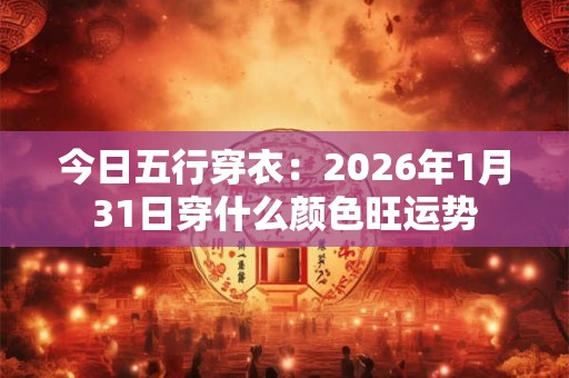 今日五行穿衣:2026年1月31日穿什么颜色旺运势 今日五行穿衣:2026年1月31日穿什么颜色旺运势