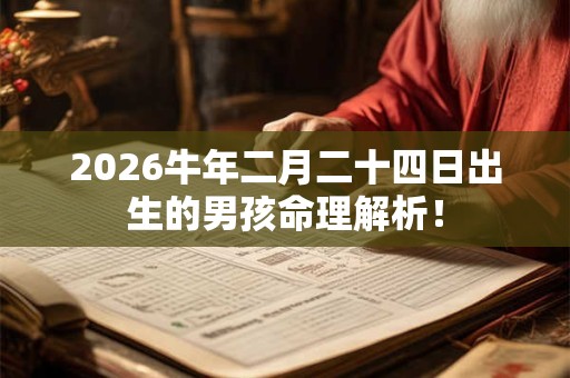 2026牛年二月二十四日出生的男孩命理解析! 2026牛年二月二十四日出生的男孩命理解析!