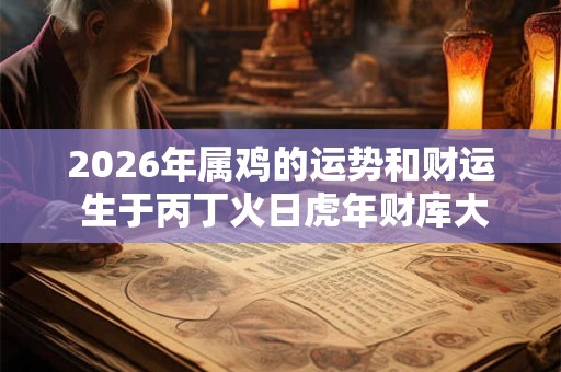 2026年属鸡的运势和财运 生于丙丁火日虎年财库大开 2026年属鸡的运势和财运 生于丙丁火日虎年财库大开