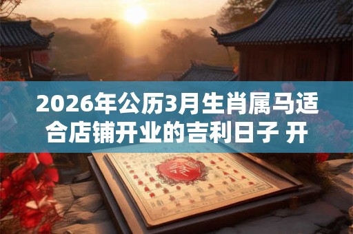 2026年公历3月生肖属马适合店铺开业的吉利日子 开业注意事项 2026年公历3月生肖属马适合店铺开业的吉利日子 开业注意事项