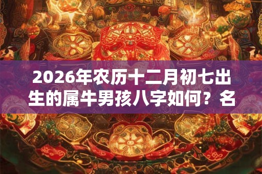 2026年农历十二月初七出生的属牛男孩八字如何？名字推荐