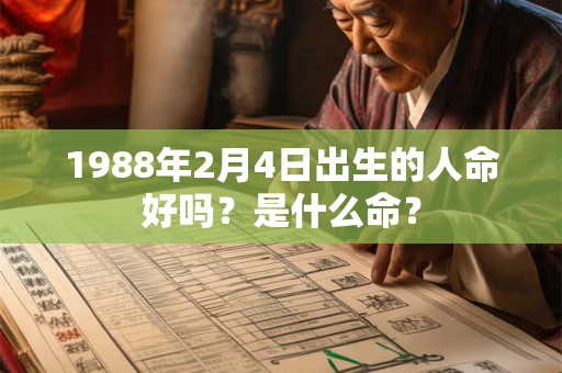 1988年2月4日出生的人命好吗？是什么命？