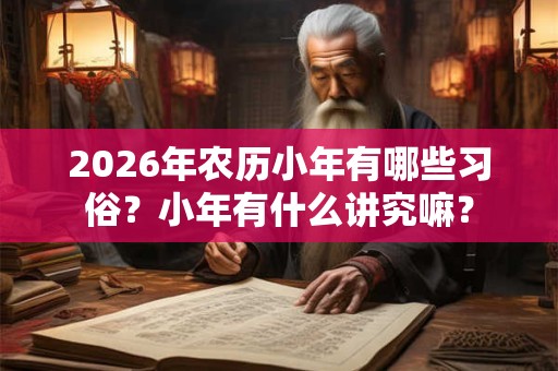 2026年农历小年有哪些习俗?小年有什么讲究嘛? 2026年农历小年有哪些习俗?小年有什么讲究嘛?