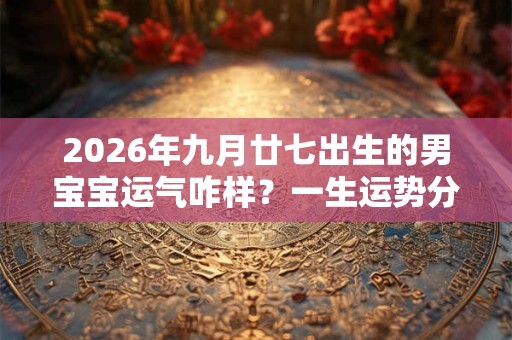 2026年九月廿七出生的男宝宝运气咋样？一生运势分析