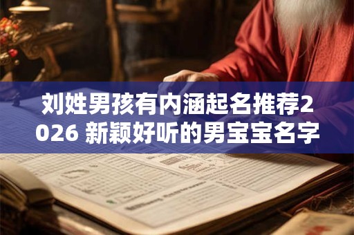 刘姓男孩有内涵起名推荐2026 新颖好听的男宝宝名字