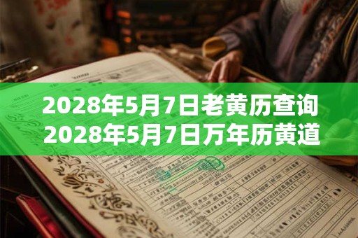 2028年5月7日老黄历查询 2028年5月7日万年历黄道吉日