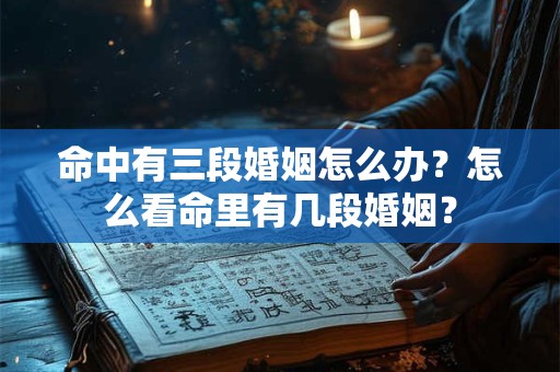 命中有三段婚姻怎么办？怎么看命里有几段婚姻？