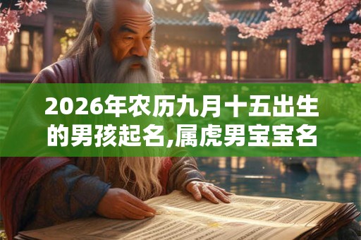 2026年农历九月十五出生的男孩起名,属虎男宝宝名字大全 2026年农历九月十五出生的男孩起名,属虎男宝宝名字大全