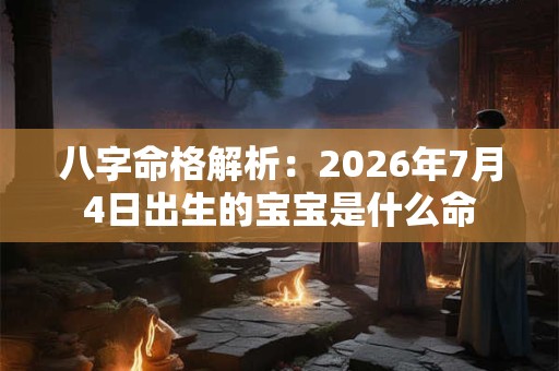 八字命格解析：2026年7月4日出生的宝宝是什么命