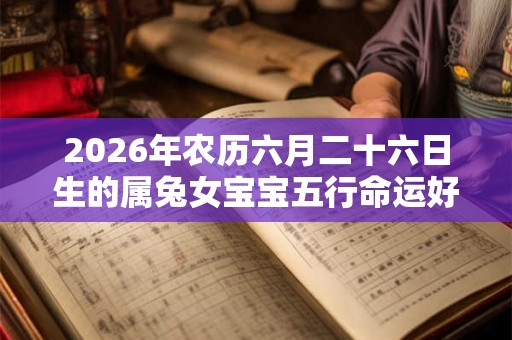 2026年农历六月二十六日生的属兔女宝宝五行命运好吗 2026年农历六月二十六日生的属兔女宝宝五行命运好吗