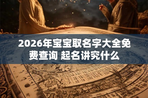2026年宝宝取名字大全免费查询 起名讲究什么 2026年宝宝取名字大全免费查询 起名讲究什么