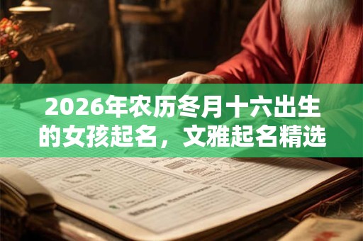 2026年农历冬月十六出生的女孩起名，文雅起名精选