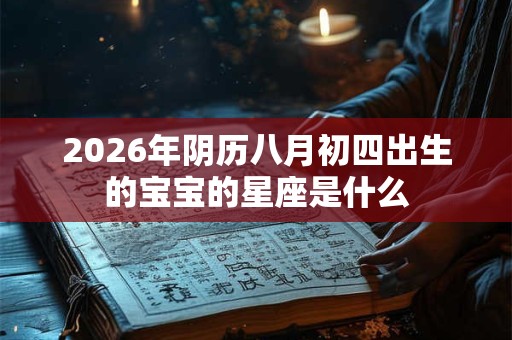 2026年阴历八月初四出生的宝宝的星座是什么