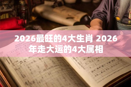 2026最旺的4大生肖 2026年走大运的4大属相