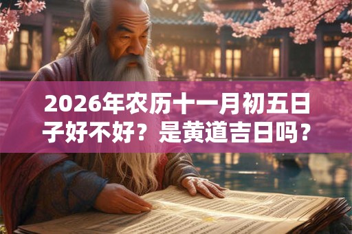 2026年农历十一月初五日子好不好？是黄道吉日吗？