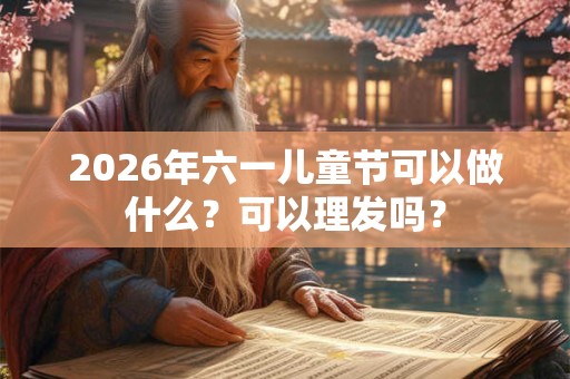 2026年六一儿童节可以做什么？可以理发吗？
