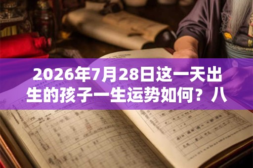 2026年7月28日这一天出生的孩子一生运势如何？八字好不好