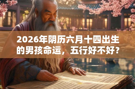 2026年阴历六月十四出生的男孩命运，五行好不好？