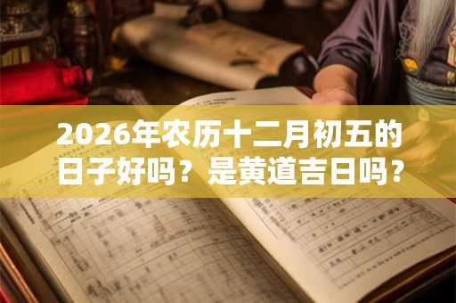 2026年农历十二月初五的日子好吗？是黄道吉日吗？