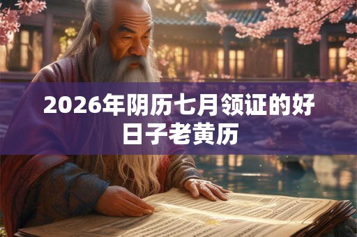 2026年阴历七月领证的好日子老黄历