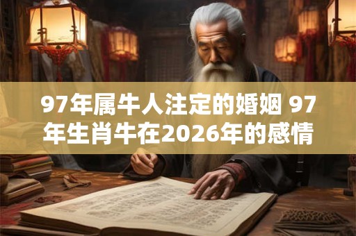97年属牛人注定的婚姻 97年生肖牛在2026年的感情运势