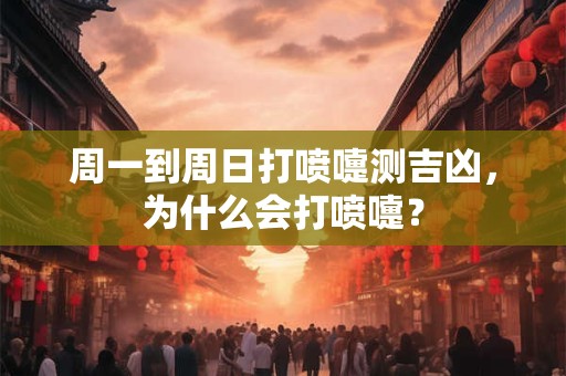 周一到周日打喷嚏测吉凶，为什么会打喷嚏？