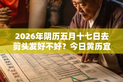 2026年阴历五月十七日去剪头发好不好？今日黄历宜理发吗