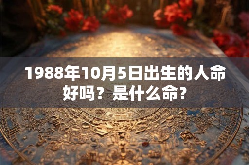 1988年10月5日出生的人命好吗？是什么命？