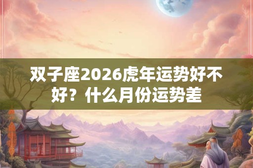 双子座2026虎年运势好不好？什么月份运势差