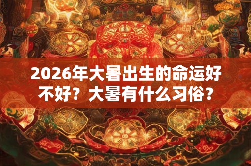 2026年大暑出生的命运好不好?大暑有什么习俗? 2026年大暑出生的命运好不好?大暑有什么习俗?