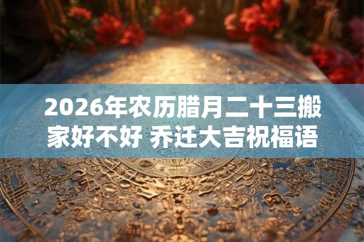 2026年农历腊月二十三搬家好不好 乔迁大吉祝福语 2026年农历腊月二十三搬家好不好 乔迁大吉祝福语