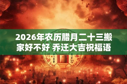 2026年农历腊月二十三搬家好不好 乔迁大吉祝福语