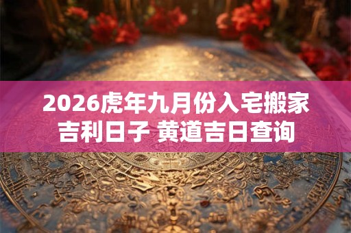 2026虎年九月份入宅搬家吉利日子 黄道吉日查询 2026虎年九月份入宅搬家吉利日子 黄道吉日查询