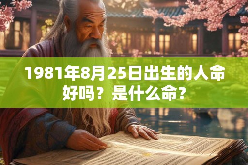 1981年8月25日出生的人命好吗？是什么命？